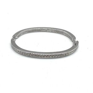Swarovski Silver Tone Metal with Crystals Bezels Oval Bracelet